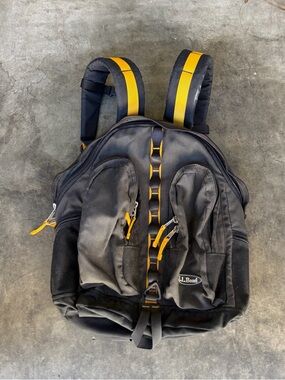 LL Bean Hiking Backpack 0kt81 Black #OKT87 Travel Carry On Convertible Straps